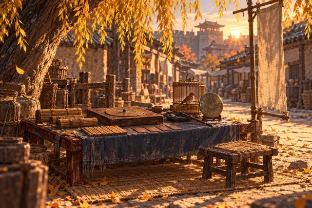 一席問命算命小攤全景